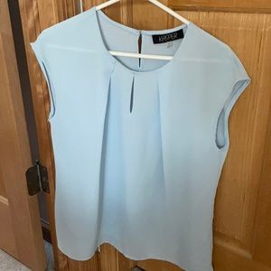 NWOT kasper light blue short sleeve blouse